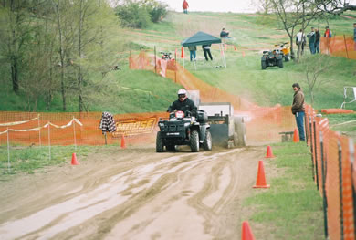 Chuck Grimm off the starting line