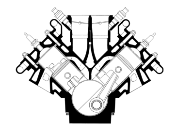 V4 Racing Engine